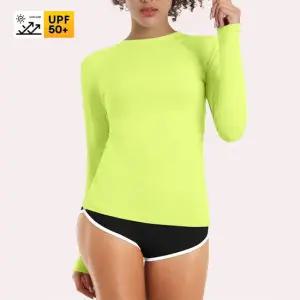 [버블라임] 여성 자외선차단 긴팔 수영복상의 F06