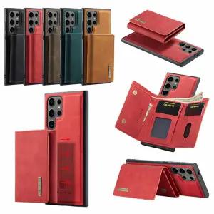 갤럭시S25 플러스 울트라 심플 마그네틱 멀티 탈부착 분리형 카드 지갑 수납 포켓 파우치 슬림 가죽 케이스