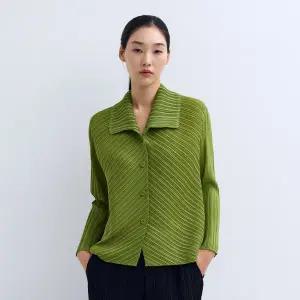 [플리츠미](의정부점)오블리크 와이드 카라 자켓_EPJKS025003