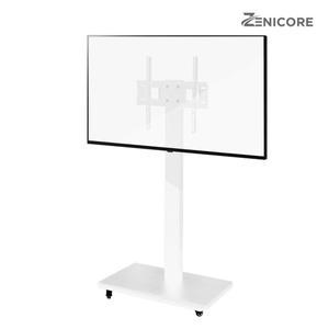 제니코어 무타공 이동형 TV 스탠드 거치대 블랙 삼성 LG 호환 ZC-65MSW 화이트