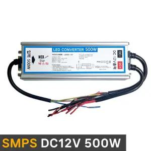SMPS DC12V 500W JD 전원공급장치 LED용 방수 간판 조명기구용 컨버터 파워써플라이 12V500W