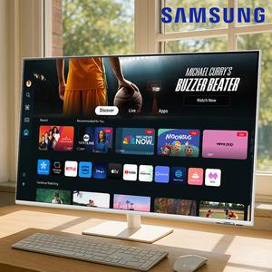 삼성전자 M7 43인치 화이트 스마트모니터 UHD 4K IPTV 게이밍허브 넷플릭스 유튜브 티빙 OTT 삼탠바이미