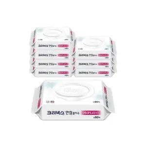 [크리넥스]크리넥스 안심물티슈 캡 60매X8팩