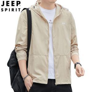 JEEP SPIRIT 자외선 차단 의류 남성용 여름 상의 재킷 얇은 후드