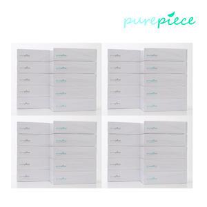 [대용량] 퓨어피스 먼지없는 천연펄프 각티슈 240매입 40개 퓨어피스 갑티슈