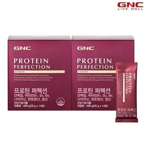 [지엔씨][GNC] 프로틴 퍼펙션 490g (35g x 14포 14일분) x 2개
