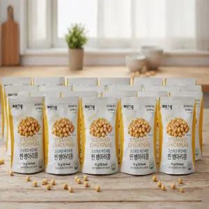 두보식품 찐 병아리콩 70g 40봉 대용량 단백질 식이섬유 간편식 스낵 과자 아침대용 콩 소포장 가정용