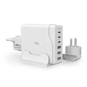 [알로코리아] 100W GaN 접지형 6포트 PD C타입 초고속 멀티 충전기 UC6100GPD