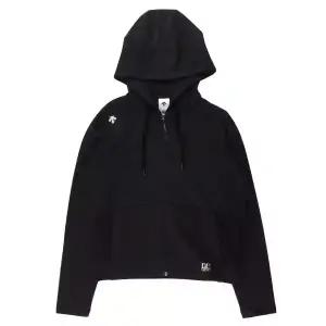 데상트 여성 코튼 모달 트레이닝 후드집업 SP322UFT89 BLK