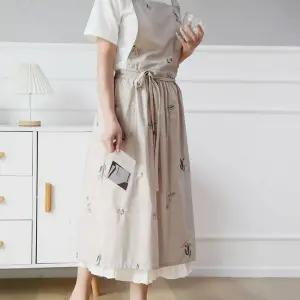 자수앞치마/유치원/교사/카페/바리스타/주방/공방/데일리/꽃집/부엌/예쁜/모던한/작업/쿠킹/베이킹/패션/심