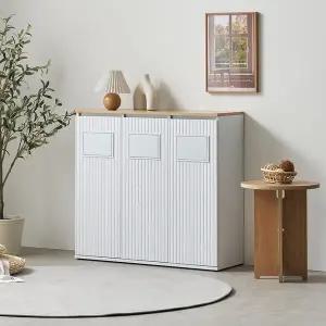 [가구리빙]라임 템바 3칸 휴지통 분리수거함 2colors