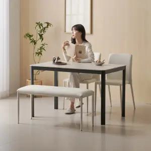 한샘몰pick 보니애 나폴리 포세린 세라믹 식탁세트 4인용 1200 (벤치형/체어형 선택)