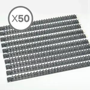 이글바인더 A4 30공 똑딱 루즈리프 집게링 10mm 블랙 X50개 묶음 /원터치 루즈링 플라스틱 다공 셀프 제본