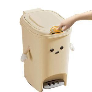 10L/20L 발 푸시 더블 티브 DIY 화장실 쓰레기통 크리 귀여운 페달 뚜껑이있는 주방 에이 욕실 거실 유형