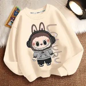 아벨리 라부부 후드티 맨투맨 주니어 여아 라운드 가을 상의 기모 겨울 남아