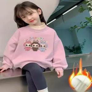 아벨리 라부부 맨투맨 후드티 겨울 아동 주니어 어린이 라부부 여아 상의 라운드