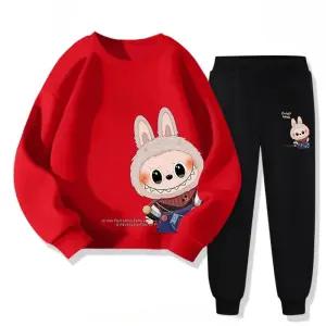 아벨리 라부부 맨투맨 후드티 기모 여아 라운드 상의 겨울 캐릭터 키즈 어린이