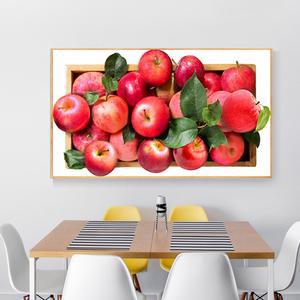 재물 사과 보석 diy 40x90 비즈 주방 건강기원 큐빅 보석십자수 과일(액자 미포함)