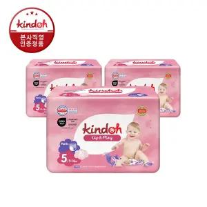 킨도 프리미엄 업앤플레이 팬티형 기저귀 5단계 특대형 30매x3팩