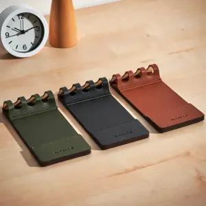 모아베르 가죽 펜트레이 3구 만년필 거치대 펜받침대