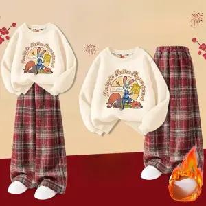 주토피아 겨울 상하복 세트 맨투맨 바지 주디 닉 기모 동물 캐릭터 바지 남아 여아