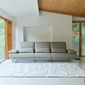 [룸스프레이 증정][다우닝] 플라나 베이직 3.5인 전체 통가죽 소파