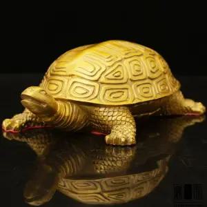 황동거북이 재물 장수 황동거북 복 장식 풍수 천년 조각 홈 기본 선물 행운