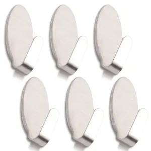 스텐 벽부착고리 6P 부착식 벽걸이 후크 행거 걸이 벽부착고리 벽걸이후크