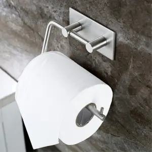 무타공 접착식 화장실 휴지걸이 스텐 화장지 거치대 휴지케이스커버 욕실휴지케이스 북유럽풍소품