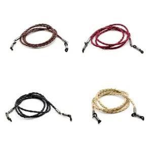 낙하방지 멀티 컬러 패션 꼬임 가죽 안경줄 스트랩 낙하방지 미끌림방지