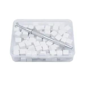 네일 그라데이션 스펀지 100p + 집게 세트 아트 페디큐어 재료 도구 큐빅 미니 셀프