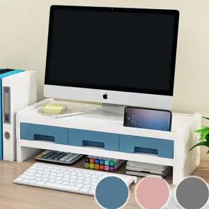모니터 선반 2단 서랍형 수납함 모니터 받침대 사무실 데스크 정리대 거치대 정리함 용품 정리 책상