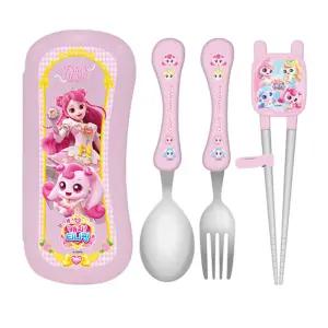 프린세스 캐치티니핑 풀커버 교정 수저포크 케이스세트 하츄핑 22000 YP5619