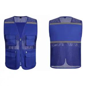 남성공용 매쉬 포켓 반사조끼 레저 작업 안전 조끼