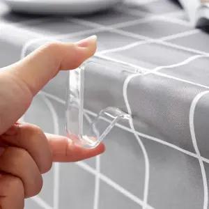 피크닉용품 식탁보클립 투명 테이블보 고정 집게 핀 캠핑 야외 미끄럼방지 홀더 4p 소형