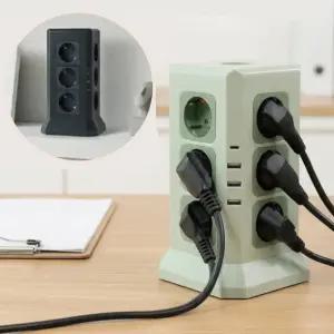 USB포트 16구 타워멀티탭 세로형 안전용 멀티콘센트 과부하차단