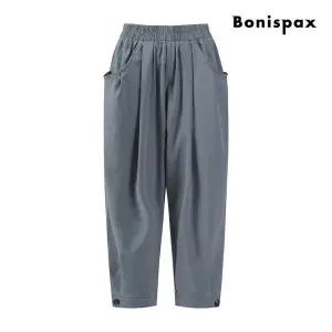 [보니스팍스](대구신세계)와이드 배기핏 비조 버튼 팬츠 (XQ1PT012M0)