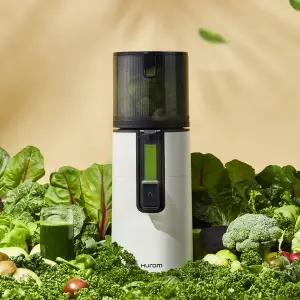 [휴롬][본사직영] H400 웜화이트 일체형 착즙기 슬로우쥬서 저속착즙 간편필터타입 녹즙기