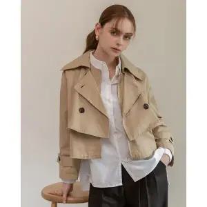 [하프클럽/]캐주얼 집업 크롭 트렌치자켓 ML05BY001HJY