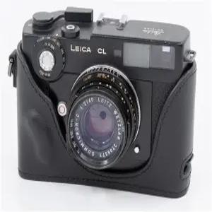 라이카 미놀타 CL 필름 카메라와 호환되는 카메라 스티칭) 가죽 케이스(블랙 MRZHOUCASE 하프 블랙