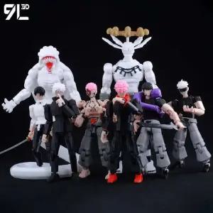 주술회전 9L3D 인쇄 Jujutsu Kaisen Mahoraga 그림 Dummy13 Lucky13 다중 관절 Poseable 애니메이션 Collec