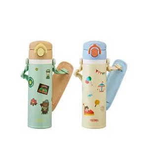써모스 마이디자인 원터치보틀 JOI-501K 500ml 어린이 보온병 스트랩