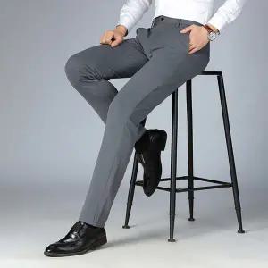 남성 여름 슬랙스 일자핏 슬림 스판 남자 여름 정장 바지 9부 출근복