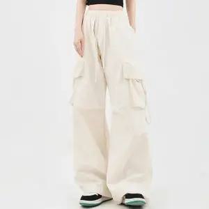 2컬러 여성 여름 포켓 와이드 스트랩 긴바지 배기팬츠 LK-TP02