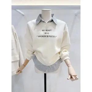 갤러리아 [LAP]무드업 체크셔츠배색 맨투맨 (AS7XT166)