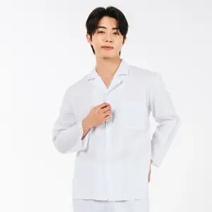 남자 위생복 긴팔 상의 45수 얇은 여름 작업 공장 단체 EDB020