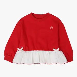 [밀리밤] 우븐 레이어드 레드 맨투맨 MLMA26S4G_7358