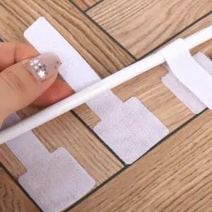 화이트 고정스트랩 찍찍이 20P 접착식 선정리