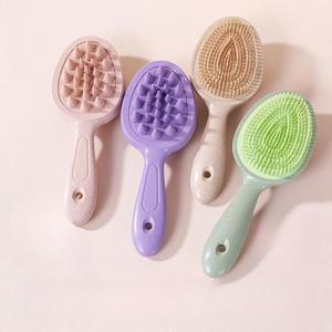 실리콘 바디 마사지 브러쉬 건식 및 겸용 목욕 샤워 살롱 두피 빗 헤어