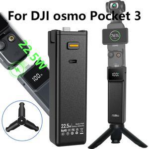 DJI 호환 호환오즈모 포켓 3 배터리 핸들 액세서리 카메라 5000mAh 22.5W